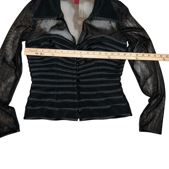 JS Collections Black Top size 6 NWT - Picture 7 of 9